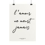 Poster - L'amour ne meurt jamais - 1 Corinthiens 13