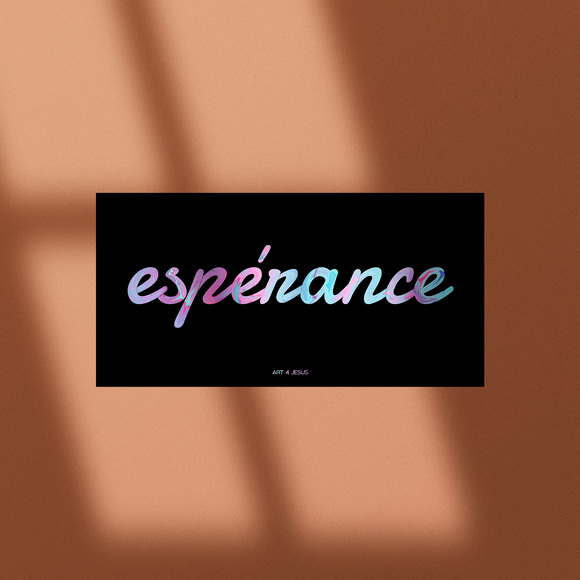Tableau chrétien Espérance - 1 Corinthiens 13