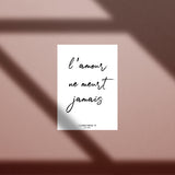 Poster chrétien minimaliste avec verset biblique sur 1 corinthiens13