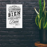 Poster chrétien minimaliste avec verset biblique sur Romains 8.2