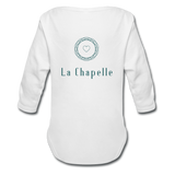 Organic Longsleeve Baby Bodysuit - white