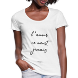 T-shirt chrétien Femme : 1 Corinthiens 13 - blanc