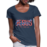 T-shirt chrétien Femme : Jesus Christ - bleu marine