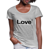 T-shirt chrétien Femme : Love - gris chiné