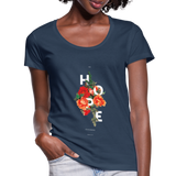 T-shirt chrétien Femme : Hope - bleu marine