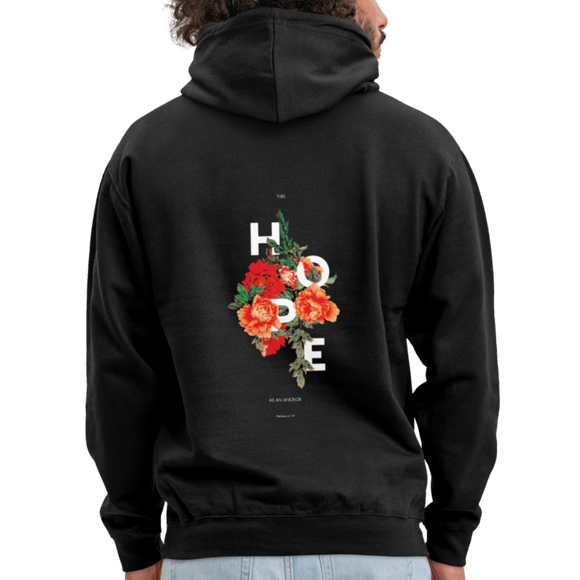 Sweat-shirt à capuche chrétien : Hope - noir