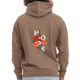 Sweat-shirt à capuche chrétien : Hope - moka
