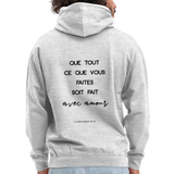 Sweat-shirt à capuche unisexe - gris clair chiné