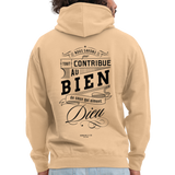 Sweat-shirt à capuche unisexe - pêche