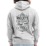 Sweat-shirt à capuche unisexe - gris clair chiné